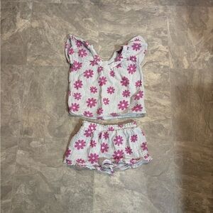 Floral Ruffle Top and Shorts Set